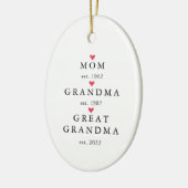 mam | Grote grootjaarsavond Kerstmis Keramisch Ornament (Links)