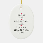 mam | Grote grootjaarsavond Kerstmis Keramisch Ornament (Voorkant)