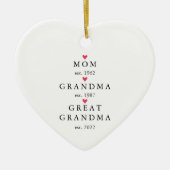mam | Grote grootjaarsavond Kerstmis Keramisch Ornament (Voorkant)