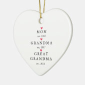 mam | Grote grootjaarsavond Kerstmis Keramisch Ornament (Links)