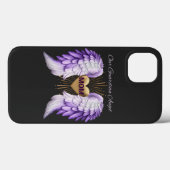 Mam Guardian Angel met vleugels en een gouden hart Case-Mate iPhone Case (Achterkant (horizontaal))