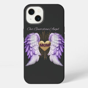Mam Guardian Angel met vleugels en een gouden hart iPhone 13 Hoesje