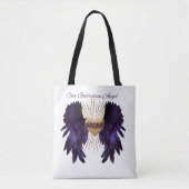 Mam Guardian Angel met vleugels en een gouden hart Tote Bag (Voorkant)