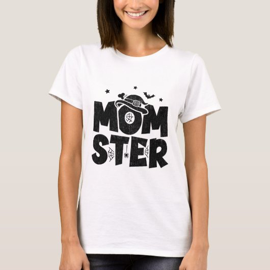 Mam Halloween Kostuum - Halloween Mam - Monster Ha T-shirt (Voorkant)