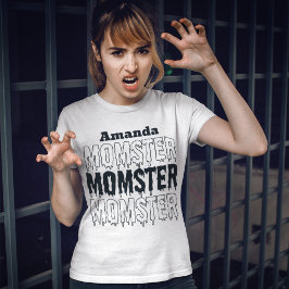 Mam Halloween Momster herfst spooky seizoen Tri-Blend Shirt