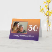 Mam Happy Birthday Text Year Photo Template Kaart (Gele Bloem)