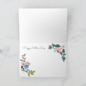 Mam, Happy Moederdag Floral Typographic Kaart (Binnen)