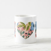 Mam, Happy Moederdag Floral Typographic Koffiemok (Center)