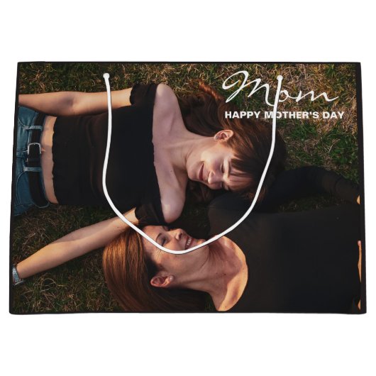 Mam-Happy Moederdag Mijn beste Vriendfoto Groot Cadeauzakje (Voorkant)