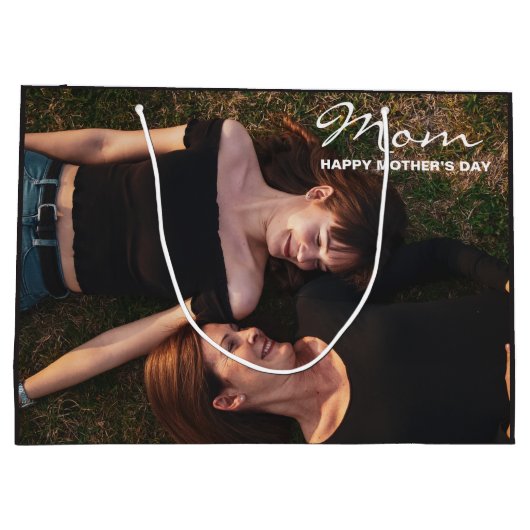 Mam-Happy Moederdag Mijn beste Vriendfoto Groot Cadeauzakje (Achterkant)