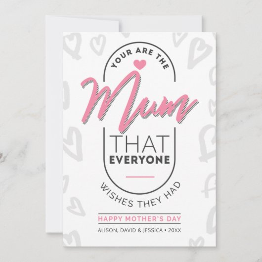 Mam Happy Mother's Day Feestdagenkaart (Voorkant)