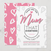 Mam Happy Mother's Day Feestdagenkaart (Voorkant / Achterkant)