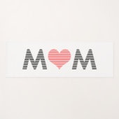 Mam - hart - liefde - moeder - roze. yogamat (Voorkant (horizontaal))