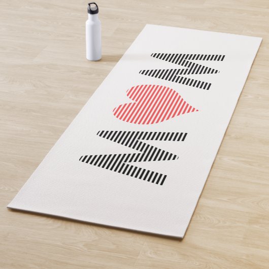 Mam - hart - liefde - moeder - roze. yogamat (In situ)