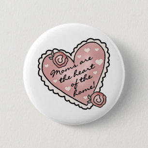 Mam hart van het huis ronde button 5,7 cm