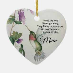 Mam Heart Memorial gaat nooit weg Keramisch Ornament