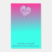 Mam Heart Paars en Blue Ombre Post-it® Notes (Voorkant)