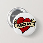 Mam Heart Tattoo Ronde Button 5,7 Cm (Voorkant /achterkant)