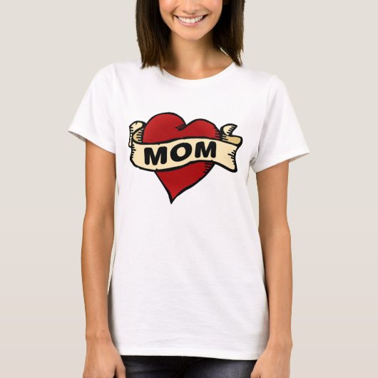 Mam Heart Tattoo T-shirt (Voorkant)