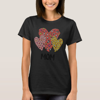 Mam Hearts Leopard Pset Vlentines Day Boys Girls T-shirt