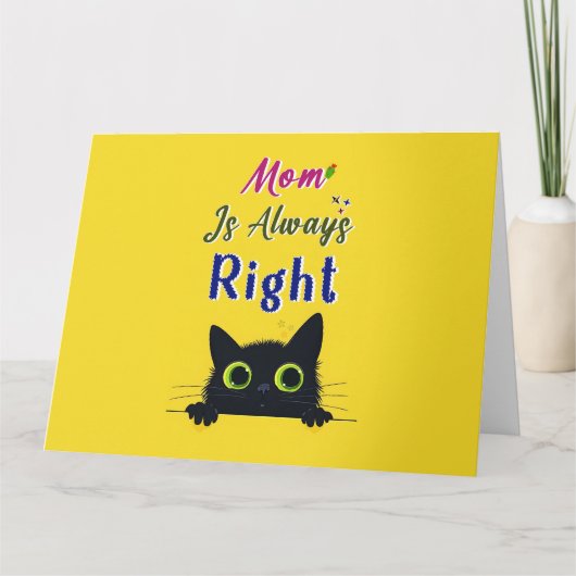 Mam heeft altijd gelijk bedankkaart (Voorkant)
