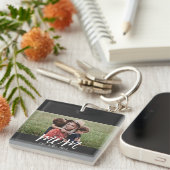 Mam heeft een moderne scriptfoto gemaakt sleutelhanger (Voorkant Rechts)