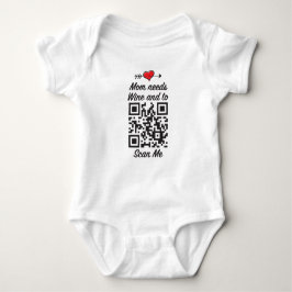 Mam heeft wijn nodig en scan me QR-code Romper