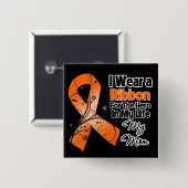 Mam Hero in mijn leven leukemie Vierkante Button 5,1 Cm (Voorkant /achterkant)