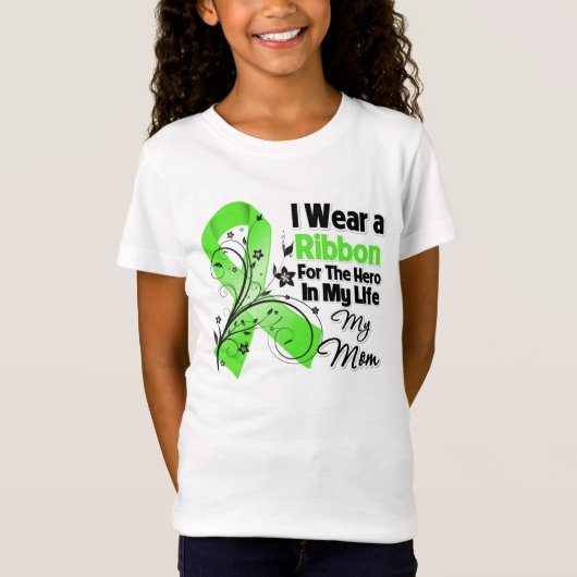 Mam Hero in mijn leven Lymphoma Ribbon T-shirt (Voorkant)