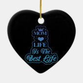 Mam het beste leven keramisch ornament (Achterkant)