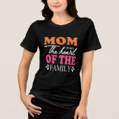 Mam het hart van de familie Tri-Blend shirt (Voorkant)