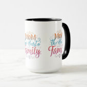 Mam: het hart van onze familie" 15 oz Combo Mok (Voorkant rechts)