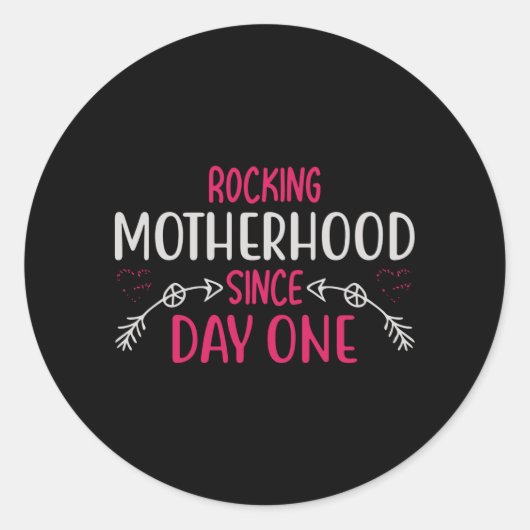 Mam - Het moederschap van de roker sinds dag één Ronde Sticker (Voorkant)
