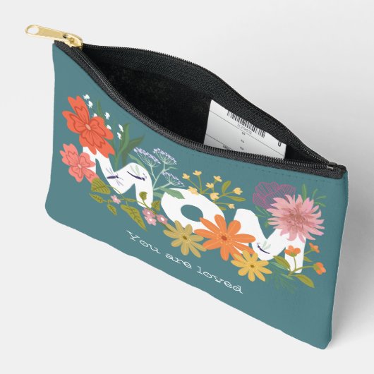 Mam hield van boho bloem boeket schattig groen etui (Open)