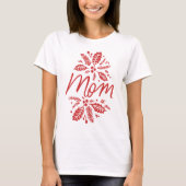 Mam Holly Berry Red Holiday T-shirt (Voorkant)