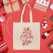 Mam Holly Berry Red Holiday Tote Bag