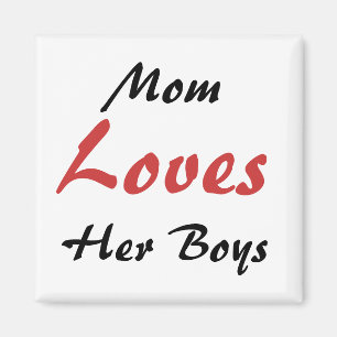 Mam houdt van haar boys Fridge Magnet