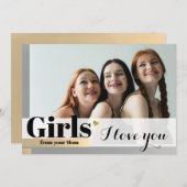 Mam houdt van je foto feestdagenkaart (Voorkant / Achterkant)