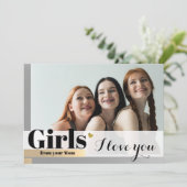 Mam houdt van je foto feestdagenkaart (Staand voorkant)