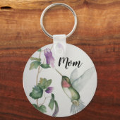Mam Hummingbird Elegant Waterverf Garden Sleutelhanger (Voorkant)