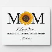Mam I Love You Moederdag Personalized Sunflower Fotoplaat (Voorkant)