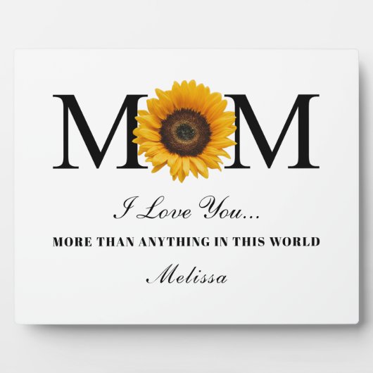 Mam I Love You Moederdag Personalized Sunflower Fotoplaat (Voorkant)