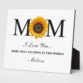 Mam I Love You Moederdag Personalized Sunflower Fotoplaat (Zijkant)