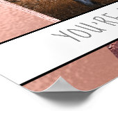 Mam Iedereen wil | Roos met gouden foto van een ci Poster (Hoek)