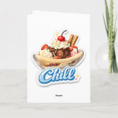 Mam, ijs sundae, Moederdag Kaart (Achterkant)