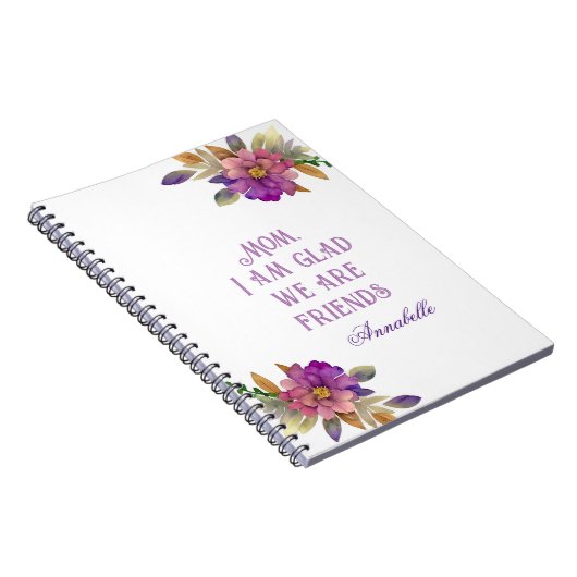 Mam, ik ben blij dat we vrienden zijn notitieboek (Rechterzijde)