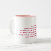 Mam, ik ben een rijk Man Tweekleurige Koffiemok (Voorkant links)