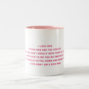 Mam, ik ben een rijk Man Tweekleurige Koffiemok