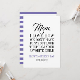 Mam ik ben je favoriete Moederdag Kaart