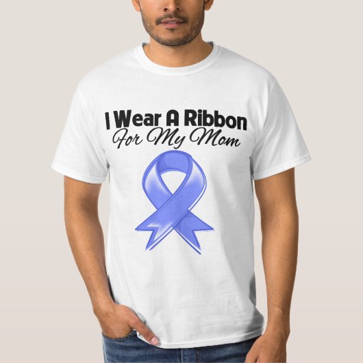 Mam - Ik Draag Periwinkle Ribbon T-shirt (Voorkant)